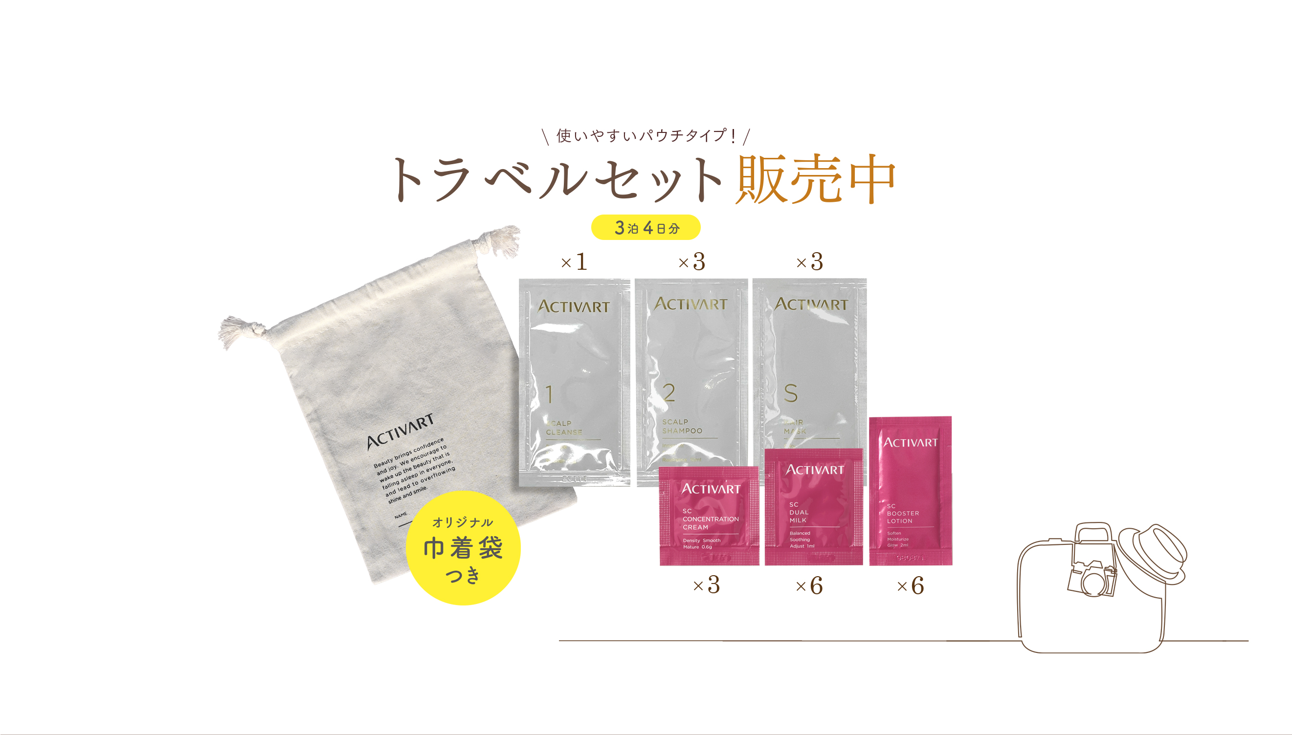 トラベルセット」発売中 – ACTIVART（アクティバート）